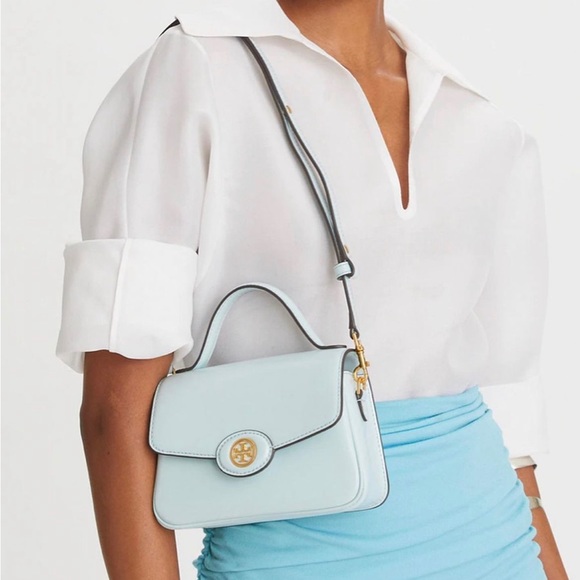 Tory Burch SMALL ROBINSON SPAZZOLATO TOP-HANDLE BAG NWT! - Picture 4 of 5